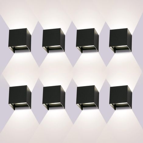 8 pezzi LED Applique da parete per esterni Applique da parete per interni 12W 4000K Bianco naturale Design impermeabile IP65 [Classe energetica F] (1/5)