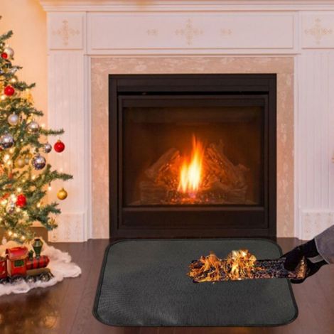 Tapis De Cheminée - 50x50 Cm - Résistant Jusqu À 800 °C - Pour Poêle À Bois Et Barbecue - Intérieur Extérieur - Réutilisable (1/4)