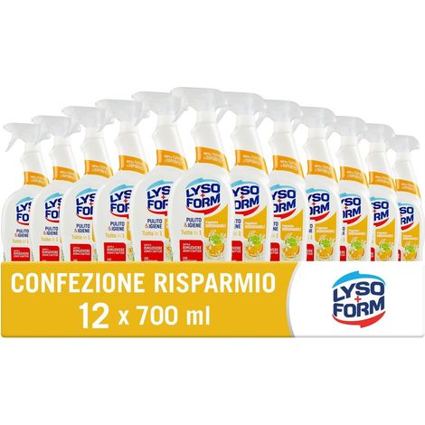 LYSOFORM SPRAY TUTTO IN 1 SET 12 PZ X 700 ML PULITO E IGIENE TE VERDE ARANCIA OKY (1/5)