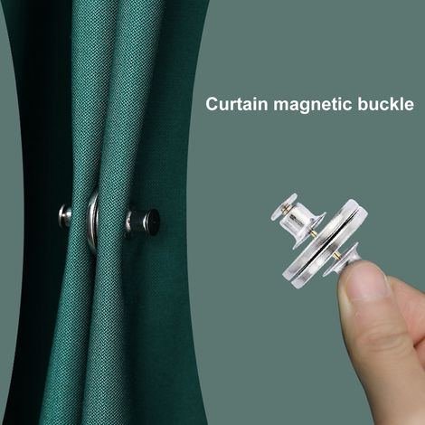 Fermeture Magnetique Pour Rideau - Alliage Robuste - Diamètre 17 mm / 20 mm / 25 mm - Pour Rideaux et Douche - 1 Paire (1/5)