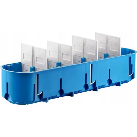 Anschlussdose für Hohlwände 5x60mm, tiefe Mehrfachbox (1/4)