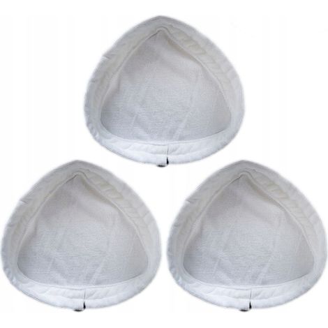 Paquete de 3 fundas triangulares blancas universales para mopa de vapor, reutilizables. (1/5)