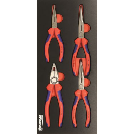 TOPCAR - Module mousse finition metal pinces a bec universel - 09732 - Ce produit de marque Knipex est neuf.