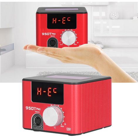 Station de soudage à température constante avec élément chauffant antistatique T12 pour la réparation de téléphones portables, fer à souder à température réglable, modèle A, rouge 950T PRO AC100-240V, (1/5)