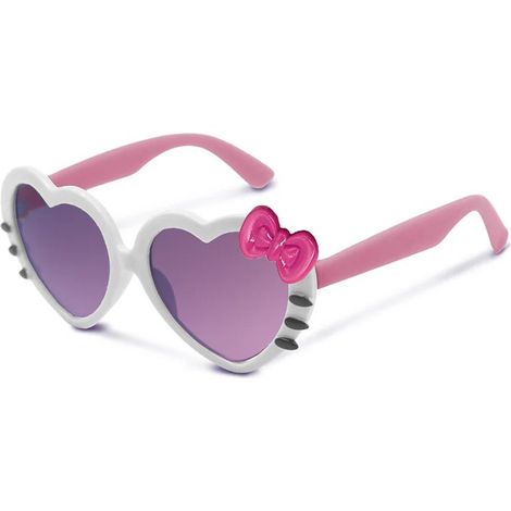 Occhiali Da Sole per cani taglia piccola e media modello Heart White 14 cm