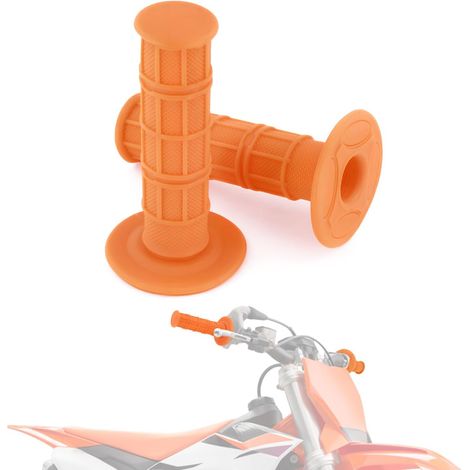 Lot de 2 poignées de guidon de moto universelles en caoutchouc antidérapant 22 mm (1/5)
