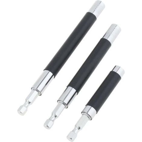 One-Piece Retractable Magnetic Screwdriver Bit Holder Extension Rod Adapter and Drill Bit Guide Rod Adapter (1/3)