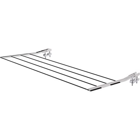 Coppia Staffe Stendino Stendibiancheria da Ringhiera Ribaltabile 70 cm (1/2)