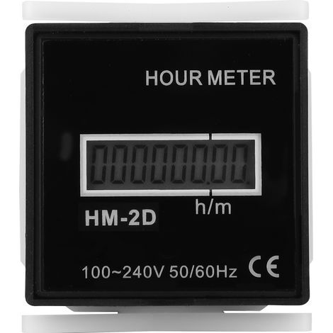 LCD-Anzeigetimer, 8-stelliger digitaler Stromzähler, zuverlässige und hochpräzise Neuheit für Baumaschinen (1/5)