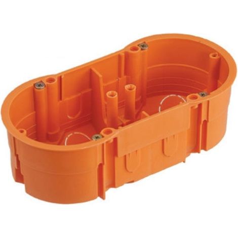 Caja de empotrar 60 placa doble con tornillos - A.0042WP