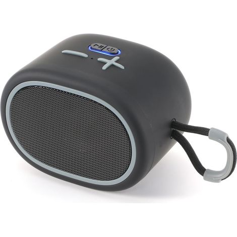 Enceinte Bluetooth portable - noire, stéréo, autonomie de 6 heures, indispensable pour les petites fêtes/courts séjours en camping.