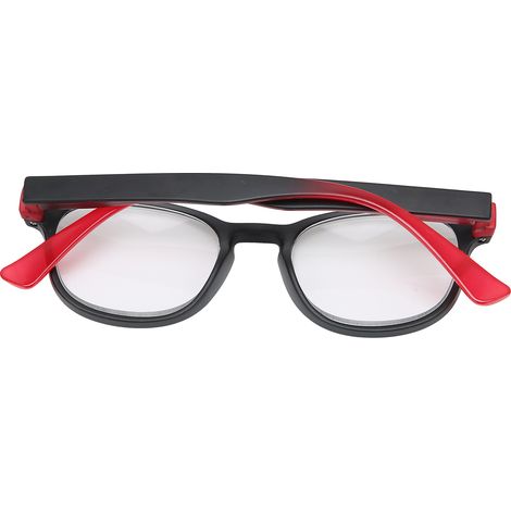 Leichte Lesebrille für Alterssichtigkeit, stilvolles und tragbares Unisex-Design (Schwarz, Rot) (1/5)
