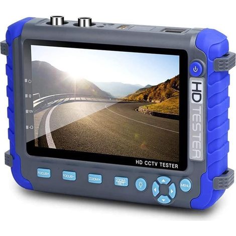 Testeur de caméra de sécurité CCTV 5 pouces 4 en 1 testeur de vidéosurveillance, AHD TVI CVI testeur de vidéosurveillance prend en charge 8MP, caméra de sortie DC12V testeur de vidéosurveillance Porta (1/5)