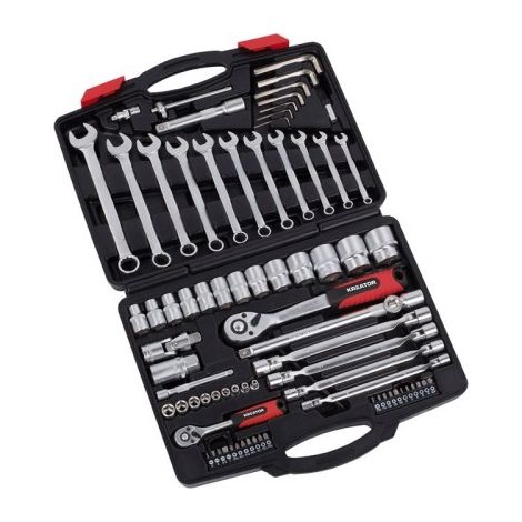 Douilles Et Embouts 1/2' Et 1/4'' - Coffret 77 Pieces Caractéristiques Coffret 77 Pièces (1/2)