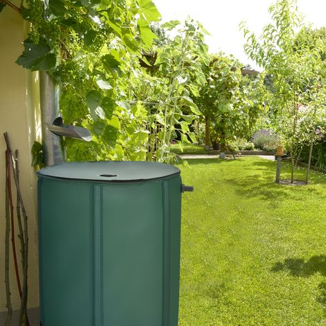 Réservoir Pliable 200L avec Le Récipient de Stockage d'Eau de Filtre de Robinet 60x70CM Idéal pour l'Arrosage des Plantes Vert CW5112 Maison Chic (1/3)