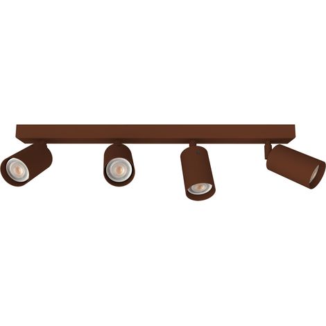 LUMICOM  FORM L Plafoniera, 4X GU10, max 33W, metallo, corten, L.60cm