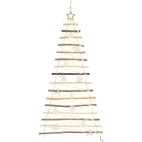 Árbol de Navidad Natural 150 cm madera maciza de fresno vidaXL