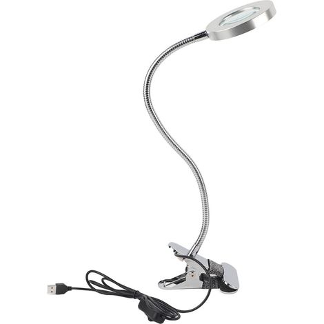 Lampe loupe portable USB pour maquillage permanent et tatouage, grossissement x2,5, avec éclairage intégré. (1/5)