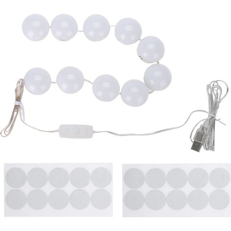 Lumière de miroir de maquillage LED, ampoule dimmable tons chauds/froids, éclairage décoratif pour miroir de coiffure (1/5)