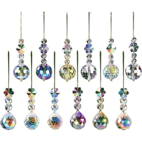 Décorations de Noël en verre, boules transparentes pour sapin, 12 boules (1/5)