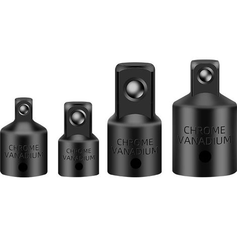 Jeu d’adaptateurs de Douilles, 4 Pièces Adaptateur à Cliquet Réducteur de Douille 1/2" à 3/8",3/8" à 1/2",3/8" à 1/4",1/4" à 3/8 (1/5)
