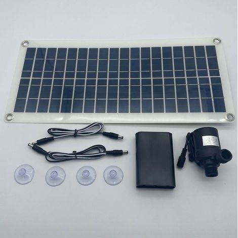 50-W-Solarpumpe – Fördermenge 800 l/h – Bürstenloser Motor – Förderhöhe 5 Meter – Für Gartenteiche und Springbrunnen (1/5)