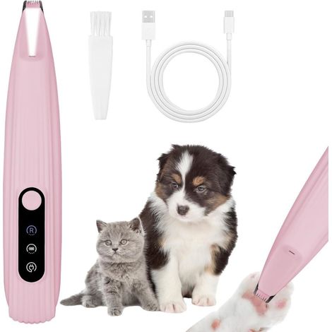 Tondeuse Pour Animaux - 3 7 V 5 W Rechargeable Avec Eclairage LED Et Affichage Intelligent - Pour Soins Des Pattes - Usage Domestique (1/5)