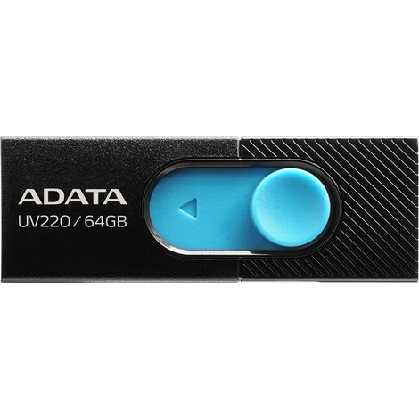 Clé USB adata UV220 Capacité de 64 Go Couleur : Noir et bleu USB 2.0 (1/3)