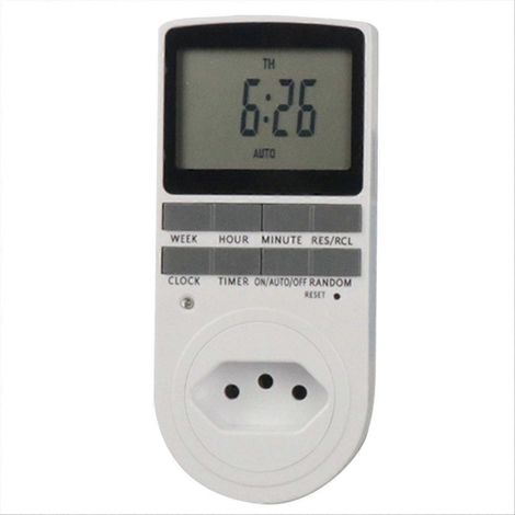 BR Smart Digitalthermostat mit Schalter, Stecker, LCD-Display, Innentimer und Ein-/Ausschalter, 120 V, 60 Hz (1/5)