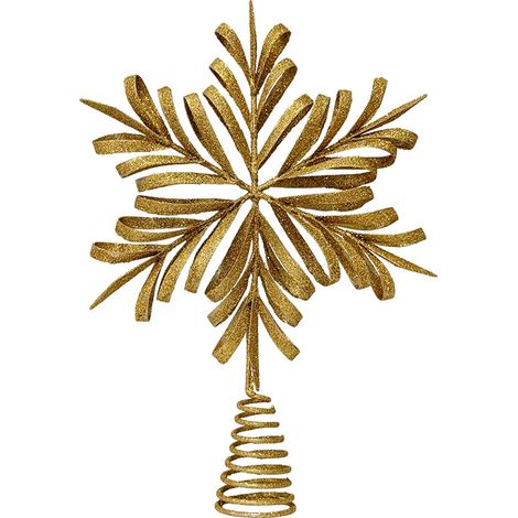 Pointe de sapin de Noël en fer forgé – 22 x 33 x 5 cm – Décoration pour sommet de sapin (1/3)