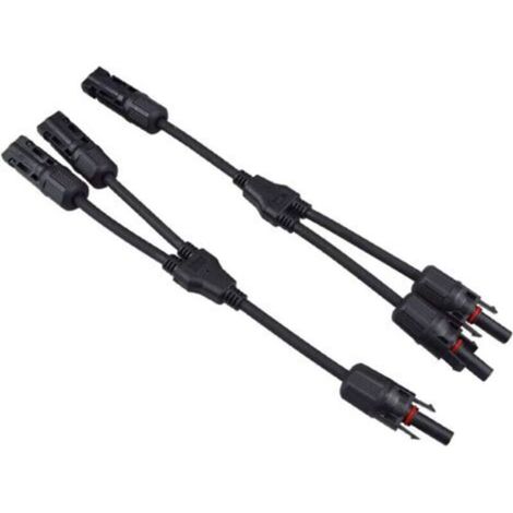 pair of professional MC4 solar panel cable connectors, MC4 Y-splitter connectors MFF/FMM, for solar photovoltaic panel systems (1/4)