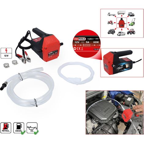 KS Tools Bomba eléctrica para aspiración y trasvase de aceite