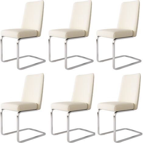 Chaise de salle à manger en velours, lot de 6, luxueuse, pour salon et chambre, chaise lounge, dossier à motif losange, avec pieds de support en métal argenté, beige[OLD SKU:WF317941AAB-6] (1/5)