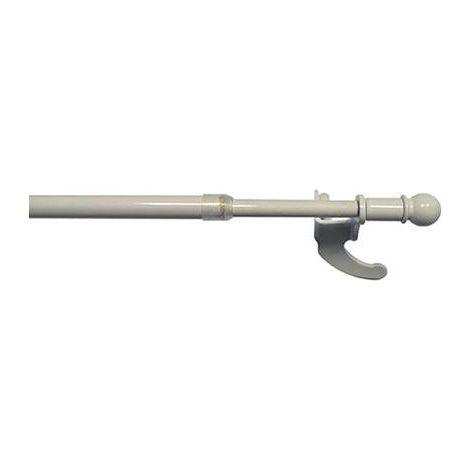 mobois - Asta per tenda in metallo 'Vitrage Neorido Chic D8' palla bianca 25-40 cm (1/5)
