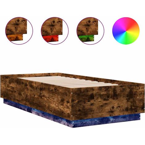 Maison Exclusive - Estructura cama con luces LED madera roble ahu (1/5)
