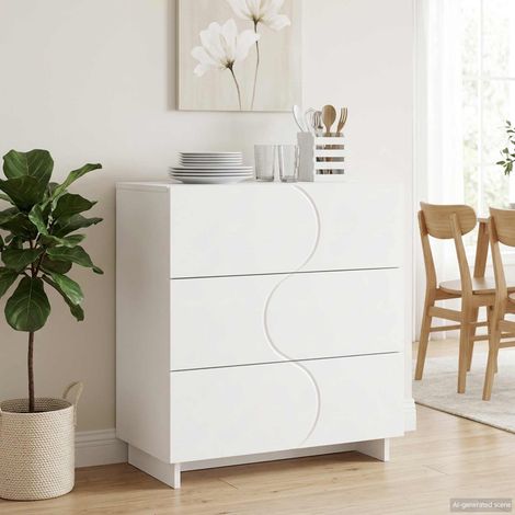 vidaXL Sideboard White 70 x 38 x 75 cm Engineered Wood (1/5)