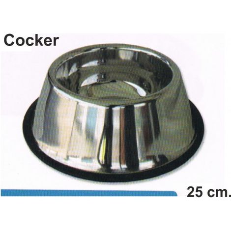 COMEDERO COCKER INOXIDABLE 25 cm.