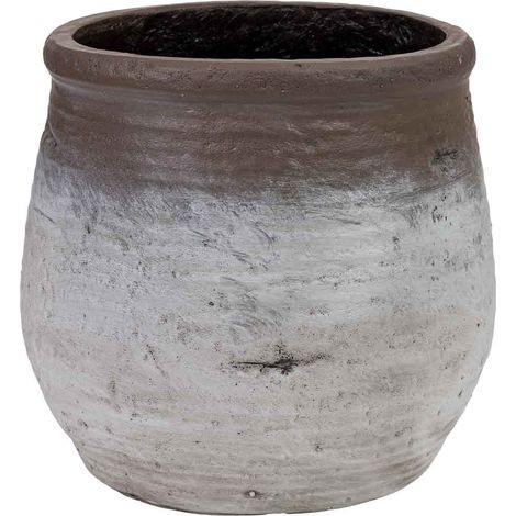 Macetero de fibra de vidrio blanco 30x30x30cm
