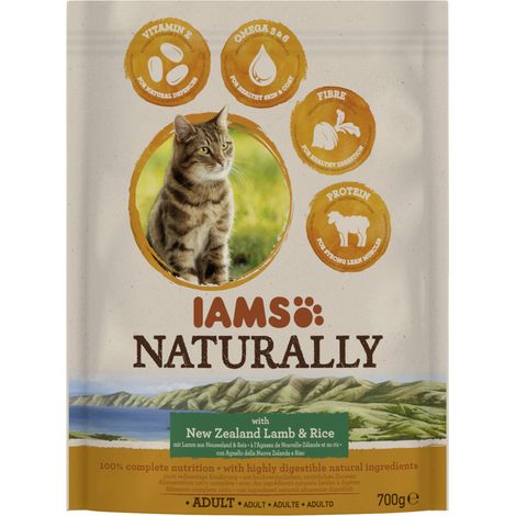 Iams Naturally Katzentrockenfutter Lamm 700 g Trockenfutter