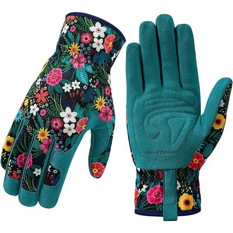 Gants de jardinage pour femmes, gants de jardinage en cuir respirant avec poignée, gants de travail anti-épines et anti-perforation (1/4)