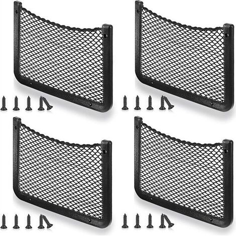 Filet Rangement pour Voiture 4 PCS, Organisateurs Rangement Coffre 36 18CM, Multifonctionnel Sac Pocket Organizer de Voiture pou (1/5)
