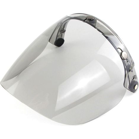 Visière de casque ouvert pour moto, lentille à bulles, 3 boutons-pression (1/4)