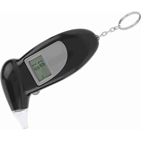 Éthylotest Numérique à Écran LCD, Alcootest Portatif avec Porte-Clés, Lot de 50 Embouts Buccaux (1/5)