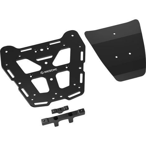 Portaequipajes, aluminio resistente, fácil montaje, negro. (1/2)