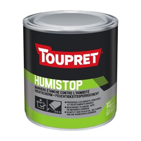 Toupret Humistop Traitement anti-humidité pour murs et plafonds 1 kg – Intérieur et extérieur
