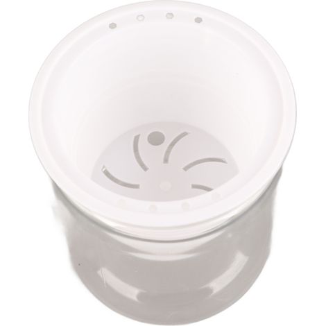 Pot transparent à absorption d'eau automatique, rond et créatif, pour bureau ou plante verte, pot de fleurs hydroponique en plastique