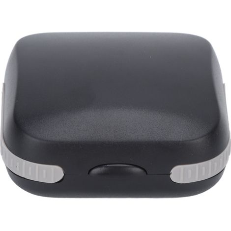 Étui de protection pour appareils auditifs ABS noir, simple, portable et étanche, boîte de rangement pour seniors (1/5)