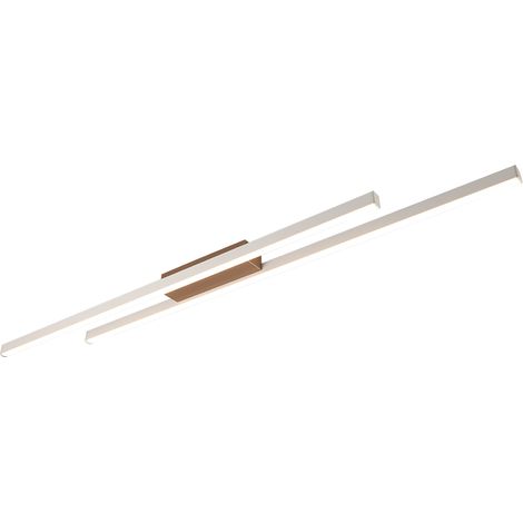 Plafoniera LED, metallo, grigio, 110x5x8,5 cm, Odio (1/4)