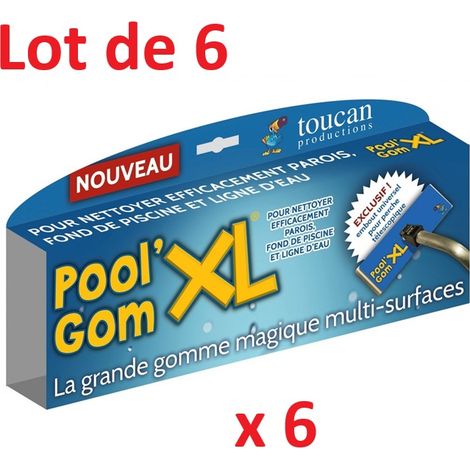 lot de 6 recharges pour Tête de Balais - Pool Gom XL - toucan