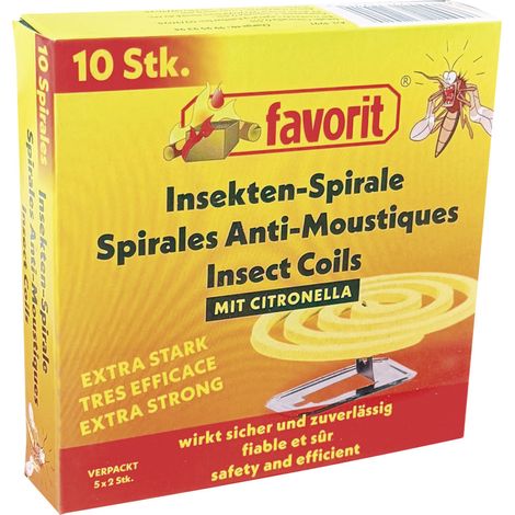 Favorit Insektenspiralen zur Insektenabwehr mit Citronella Duft 10er Pack Insektenvernichter
